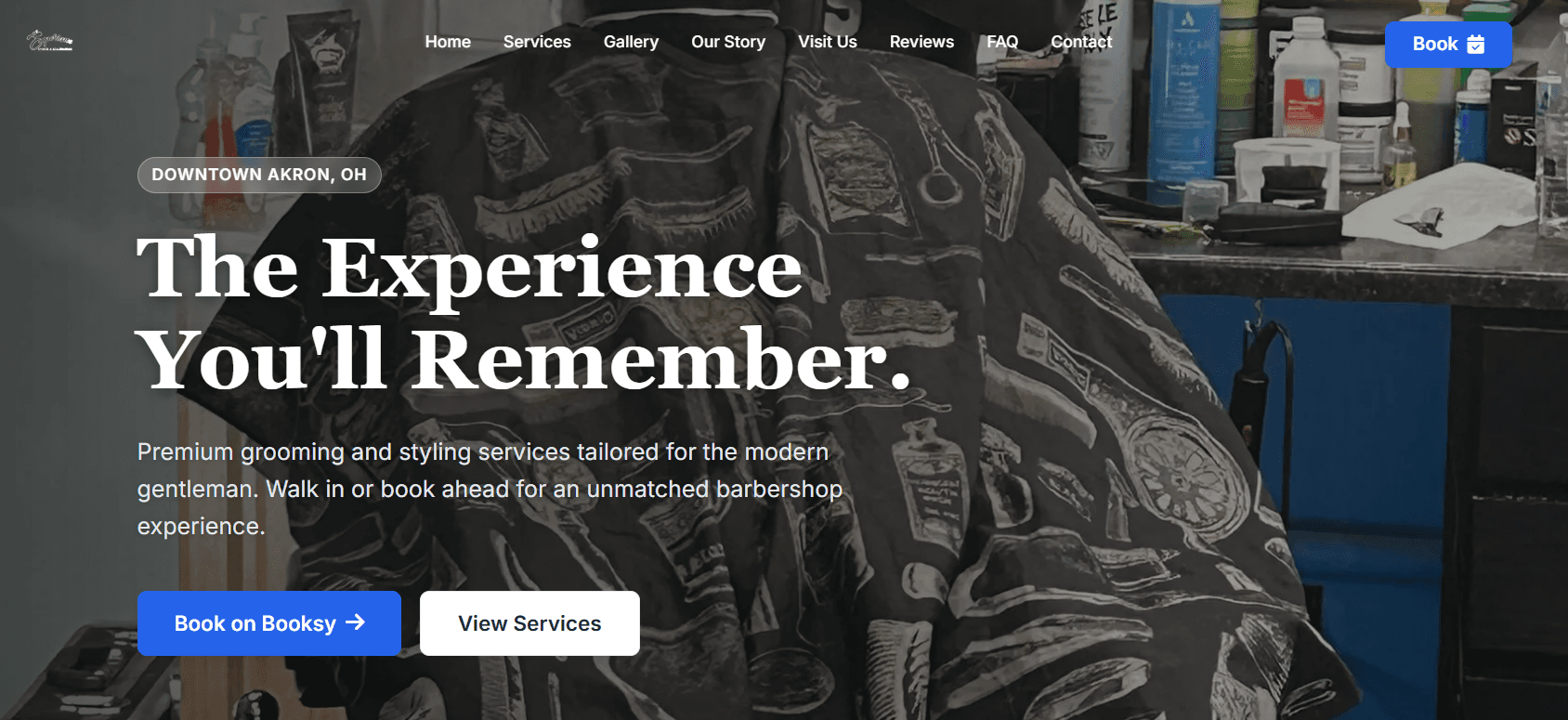 The Experience Barber & Beauty Shop Homepage